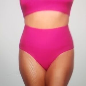 SKIMS High-Waist Knit Magenta Bikini Bottom Size S